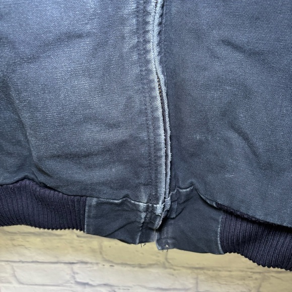 Carhartt Jacket Mens 2XL Tall Black J140 Loose Fit Quilted Hooded Duck Work - Picture 6 of 15